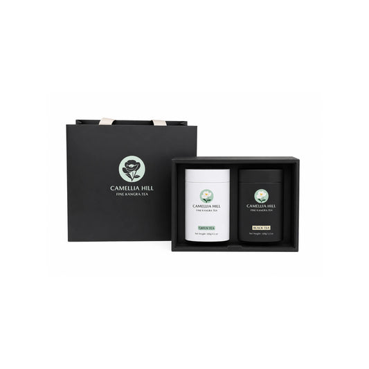 Kangra Black and Green Tea Set of 2 Tins