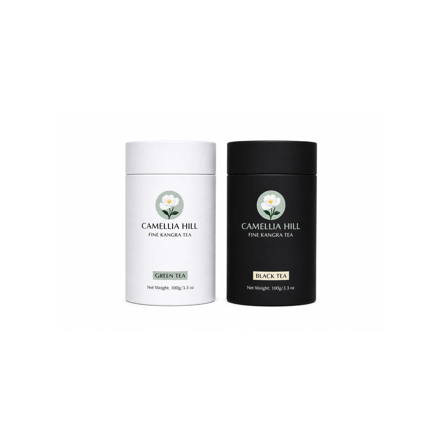 Kangra Black and Green Tea Set of 2 Tins